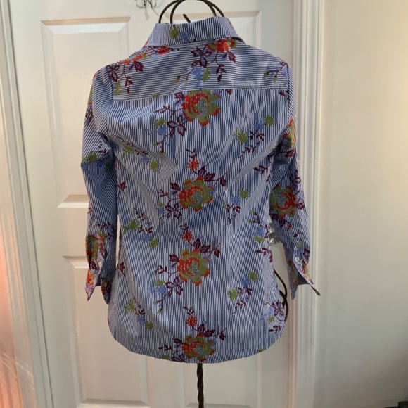 Finley Blue Striped Floral Tunic - Picture 5 of 9